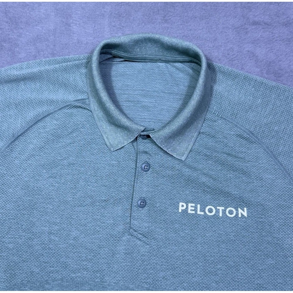Lululemon Polo Shirt Mens XL Green Performance Athleisure PELOTON Normcore